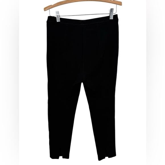 St. John Black Pants/Leggings Mixed Media with Knit and Leather Women’s Size 8 - Picture 3 of 4